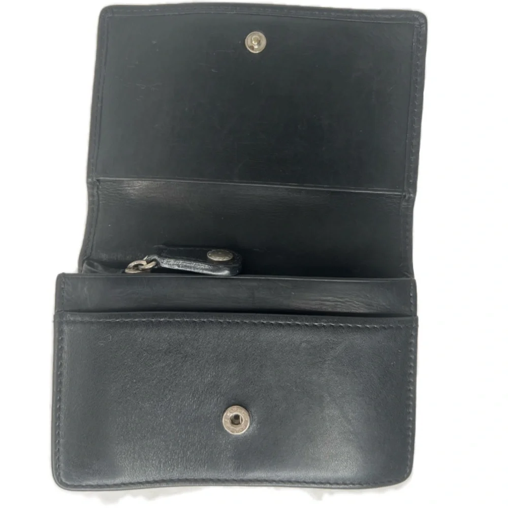 Coach Vintage Small Black Leather Wallet